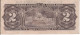 BILLETE DE COSTA RICA DE 2 COLONES AÑO 1967 - SERIE PROVISIONAL  (BANKNOTE) - Costa Rica