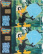 S. Africa - Telkom - Looney Tunes Daffy Duck, 2 Cards (Different CN's Big & Small), Gem5 Red, 2003, 20R, Both Used - South Africa