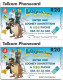 S. Africa - Telkom - Looney Tunes Dinner Time, 2 Cards (Different CN's Big & Small), Gem5 Red, 2003, 20R, Both Used - Afrique Du Sud