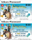 S. Africa - Telkom - Looney Tunes The Gang, 2 Cards (Different CN's Big & Small), Gem5 Red, 2003, 20R, Both Used - Suráfrica