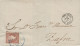 Ø 48 En Envuelta De Trujillo A Zafra, El 13/1/1860. Mat. R.C. 59 En Azul. - Lettres & Documents