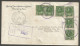 1928 Honey Dew Corner Card Registered Cover 12c Admirals 3 Ring Orb Winnipeg Man - Histoire Postale