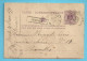 Entier Met Ambulant AMB-BRUXELLES-ARLON Met Omkaderde Naamstempel JEMELLE , Met Stempel GRUPONT - Bahnpoststempel