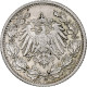 Empire Allemand, 1/2 Mark, 1915, Karlsruhe, Argent, TTB, KM:17 - 1/2 Mark
