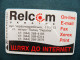 Phonecard Chip Advertising Relcom Internet K341 840 Units UKRAINE - Oekraïne