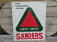 Ancien Plaque Enseigne Émaillée Publicitaire Aliments Composés Sanders Agricole - Plaques émaillées (après 1960)