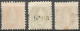 3 Timbres De 1888 ( Helvétie Debout N°66B / 67B / 71B SBK 340--Frs ) - Gebraucht