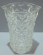 - JOLI VASE En VERRE Moulé Années 50/60 EFFET TAILLE DIAMANTS VINTAGE     E - Vasi