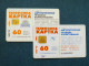 2 Different Cards Phonecard Chip Advertising Ukrtelecom 1680 Units 60 Calls UKRAINE - Ucrania