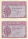 CRBS0914 PAREJA CORRELATIVA BILLETES ESPAÑA 1 PESETA 1937 SIN CIRCULAR - Autres & Non Classés