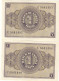 CRBS0914 PAREJA CORRELATIVA BILLETES ESPAÑA 1 PESETA 1937 SIN CIRCULAR - Sonstige & Ohne Zuordnung