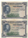 CRBS0912 PAREJA CORRELATIVA BILLETES ESPAÑA 100 PESETAS 1925 MBC  - Autres & Non Classés