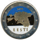 ET20011.2 - ESTONIE - 2 Euros Commémo. Colorisée Carte De L'Estonie - 2011 - Estonia