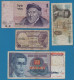LOT BILLETS 4 BANKNOTES: ISRAEL - BELGIQUE - EGYPT - YUGOSLAVIA - Kilowaar - Bankbiljetten