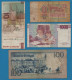 LOT BILLETS 4 BANKNOTES: RUSSIA - ITALIA - PORTUGAL - SLOVENIA - Mezclas - Billetes