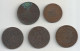 Lot De 5 Monnaies Orientales En Bronze - TB/TTB - Collections & Lots
