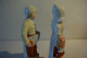 Delcampe - C41 Magnifique Couple D'enfant Travail En Pâte Blanche Polychrome Verni - People