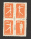 CHINA - MNG BLOCK OF 4 STAMPS - GYMNASTICS - 1952 - Unused Stamps