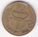 Madagascar 10 Francs 1983 , En Bronze Aluminium , KM# 11 - Madagascar