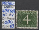 1946 - NIEDERLANDE - FM/DM "Ziffern-Zeichnung" 4 C Olivgrün - O Gestempelt - S. Scan (471YxAo 01-26 Nl) - Gebruikt