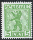 Germany 1945 Stadt Berlin 5 Pf Plateflaw Mi A XII MNH Certified Ströh BPP "O" In Post Open, Right Rectangular Defect - Berlin & Brandenburg