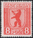 Germany 1945 Stadt Berlin 8 Pf Plateflaw Mi IV MNH Certified Jasch BPP "B" White Spot In Right Arm, Break In Left Frame - Berlin & Brandebourg