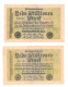 Two WW2 Germany Nazi Propaganda FORGERY Overprint On Genuine 10 Million1923 Banknote VF++ - Altri & Non Classificati