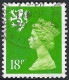 GREAT BRITAIN Scotland 1991 QEII 18p Bright Green Machin 14 Perf SGS60 Used - Scozia