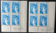 N°1975 & 1975a ** Sabine 1.40F Bleu Coins Datés X2 - 1970-1979