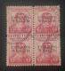 Philippines United States Block Of Four With Postmark - Filipinas