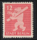 Germany 1945 Stadt Berlin 12 Pf B Perforation Plateflaw Mi XI MNH Certified Jasch BPP Blot In S"T"ad - Berlijn & Brandenburg