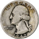 États-Unis, Quarter, Washington Quarter, 1942, Philadelphie, Argent, TB, KM:164 - 1932-1998: Washington