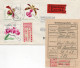 DDR 1969. Orchideen 2 Briefe, Einschreibemarke SbPA Gebr., EM 2B-44-1I(1) Brief - Etiquetas De Certificado