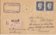 Lettre Rec. "Dommages De Guerre" Obl. Bayeux Le 1/7/46 Sur 4f50 Dulac X 2 N° 696 (tarif Du 1/1/46) Pour Cabourg - 1944-45 Marianne De Dulac