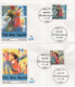 Germany Deutschland 1995 FDC X4 Fur Den Sport, Gymnastics Boxing Volleyball Rowing Kayak, Canceled In Berlin - 1991-2000