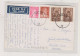 TURKEY  1954 GALATA Airmail Postcard To Switzerland - Lettres & Documents
