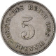 Monnaie, Empire Allemand, 5 Pfennig, 1908 - 5 Pfennig