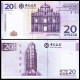 Macau Macao Paper Money 2008-2014  Banknotes 20 Dollars BOC Bank UNC Banknote - Macau