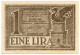 1 LIRA OCCUPAZIONE TEDESCA DELLA PROVINCIA DI LUBJANA 28/11/1944 BB/SPL - Geallieerde Bezetting Tweede Wereldoorlog