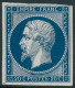 ** N°14Aa 20c Bleu Foncé, Type I Un Peu Court En Haut à Droite - B - 1853-1860 Napoleon III