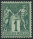 * N°61 1c Vert - TB - 1876-1878 Sage (Typ I)