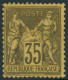 ** N°93 35c Violet-noir S/jaune - TB - 1876-1898 Sage (Type II)