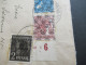 Bizone 6.1948 Band / Netzaufdruck MiF Z.B. 60 PF Mit Teil-HAN Einschreiben Not R-Zettel Gestempel Bremerhaven - Brieven En Documenten