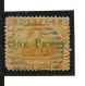 1875 Yvert 26 Obl Surcharge 1 P Vert/ 2 Pence - Gebraucht