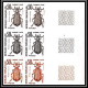 Delcampe - France Taxe N°103/108 Insectes Coleopteres Beetle Insects Essai Trial Proof Non Dentelé ** Imperf Bloc 6 Coin De Feuille - Farbtests 1945-…