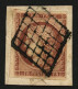 1F ROUGE-BRUN (n°6A) Obl. Grille Sur Fragment. Filet Effleuré En Haut à Droite. Cote 3200€. Signé SCHELLER. TTB. - 1849-1850 Ceres