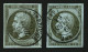 2 Exemplaires Du 1c Empire (n°11) Obl. T.15 BAYONNE (signé CALVES) Et T.15 HAZEBROUCK. Superbe. - 1853-1860 Napoleon III