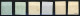 1c (n°11) + 5c (n°12) + 10c (n°13) + 20c (n°14) Rond Points + 40c (n°16) ANCRE +80c (n°17) Qualité Choisie. - 1853-1860 Napoléon III