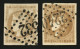 10c BORDEAUX (n°43) 2 Superbes Exemplaires Avec Nuances Différentes. Signé CALVES Et BRUN. TTB. - 1870 Bordeaux Printing