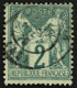 2c Sage Vert (n°62) Oblitéré. Cote 340€. TTB. - 1876-1898 Sage (Tipo II)